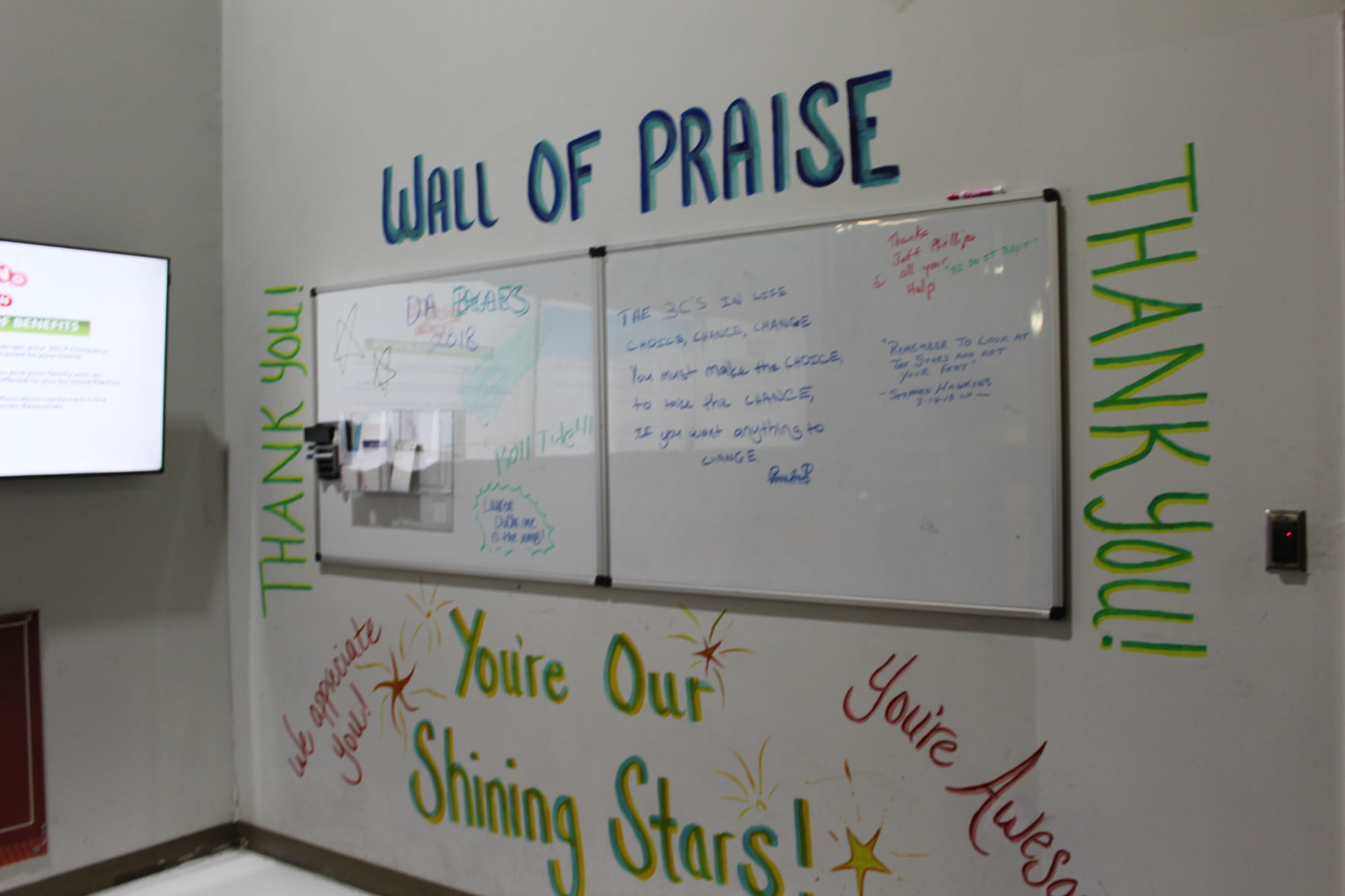 Inline Plastics wall of praise